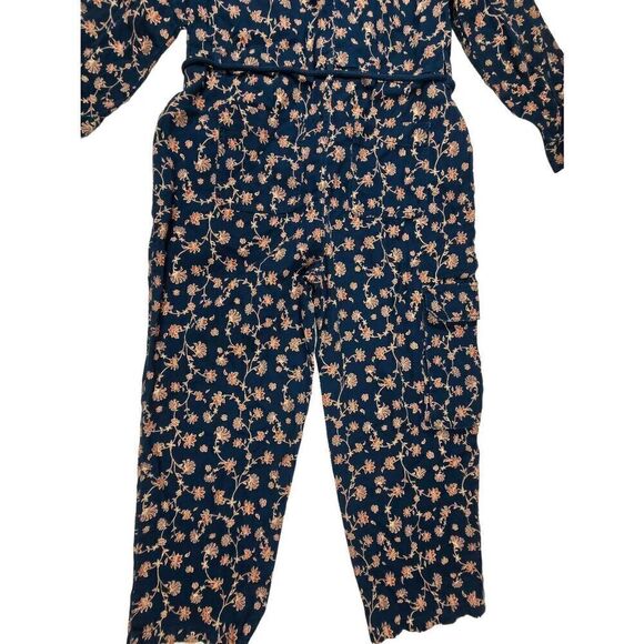 Future Collective Teal Floral  zipup Boilersuit Size 14 - Picture 5 of 7